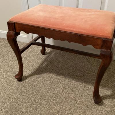 Vintage Vanity Solid Wood Stool