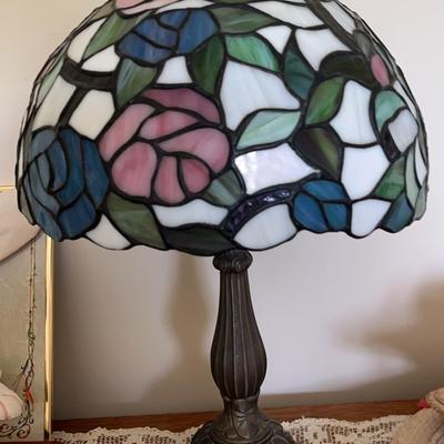 Stained Glass Metal Table Lamp
