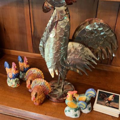 Rooster And Turkey Decorative Decor