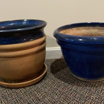 Blue Terracotta & Ceramic Planters