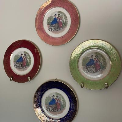 Imperial Salem China Victorian Ladies Plates