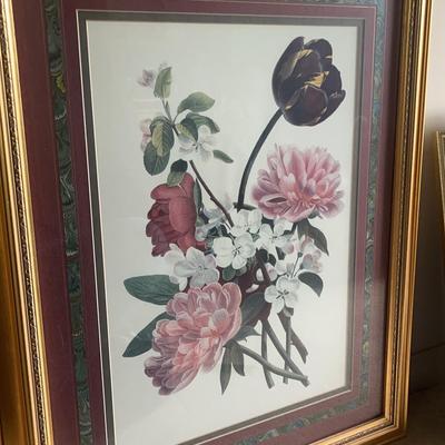 Giltwood-Framed Floral Print