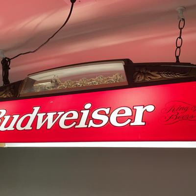 Vintage Budweiser Pool Table Light