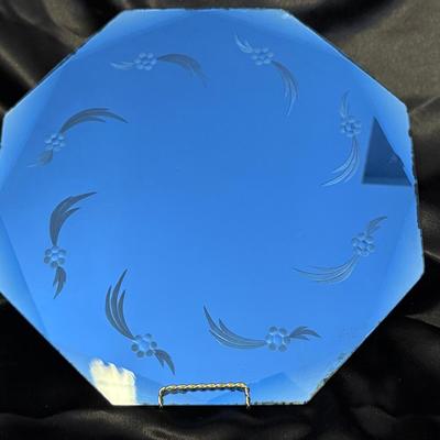 Blue Art Deco Mirror