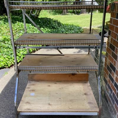 Rolling Chrome Storage Cart  