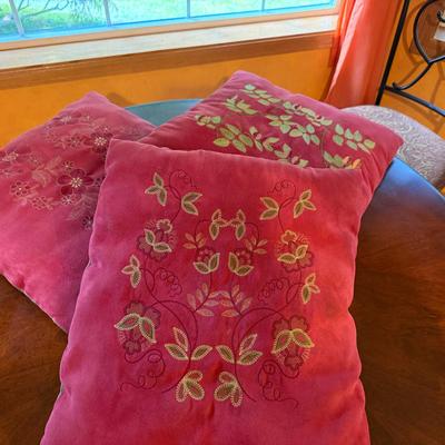 One Of A Kind Embroidered Pillows 