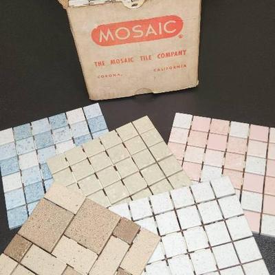 Vintage Mosiac Tile Samples - NOS