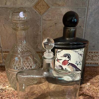 Three Vintage Decanters