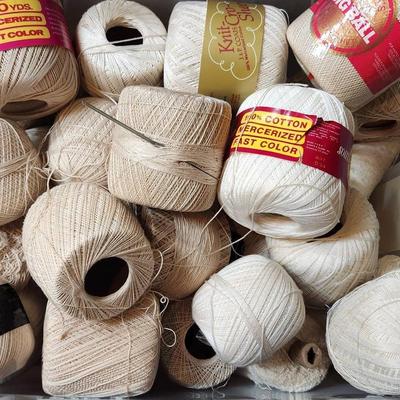 Mystery Lot Of Mostly Mercerized Cotton Threads For Crafts