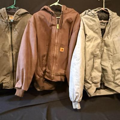 Set of three Carhartt jackets with hoods