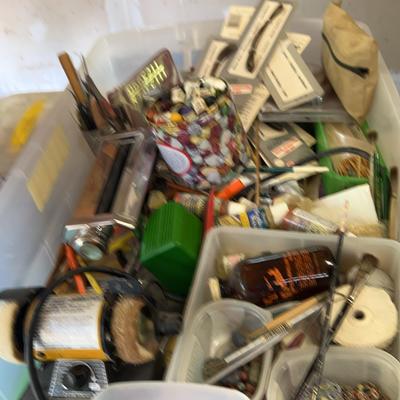 Big Box of Craft and Polymer Clay Supplies Plus Jewelry Making Books