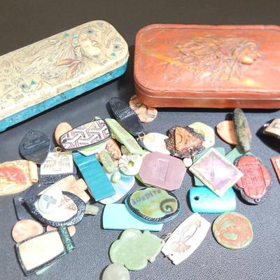 Unique Polymer Clay Art Storage Case And Pendants