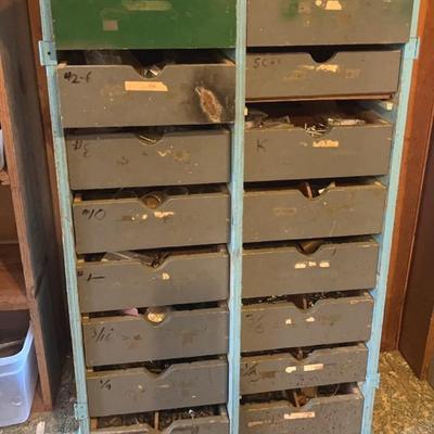 AX237 Wood Cabinet Including Screws, Nails, And Bolts