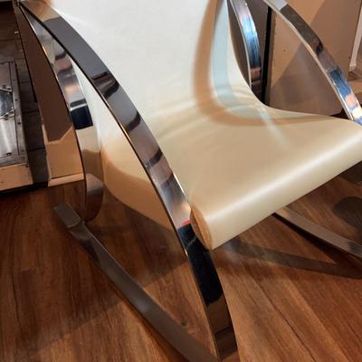 AX202 Late 20th Century Chrome Rocking Chair 