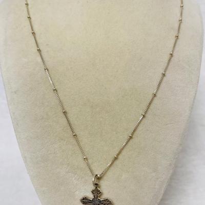 Sterling Silver Necklace and Cross Pendant