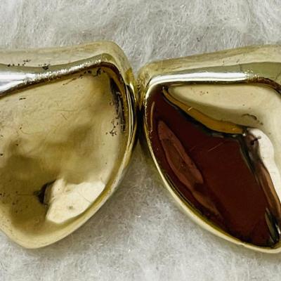Gold Tone Sterling Silver Vintage Earrings