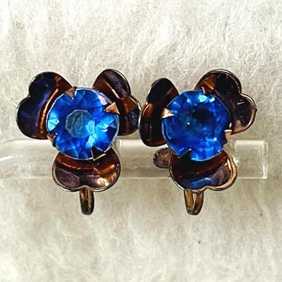 Sterling Vintage Copper Colored Earrings