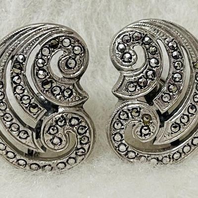 Sterling Silver Marcasite Earrings