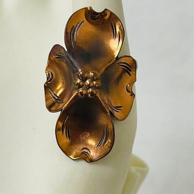 “Stuart NYE” Copper Dogwood Ring
