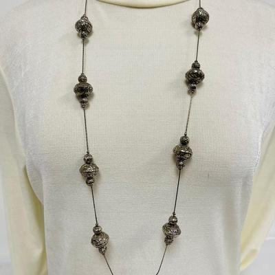 Vintage Bohemian Silver Necklace