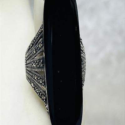 Sterling Silver Marcasite Cocktail Ring