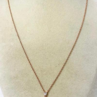 Sterling Silver Rose Tone Necklace