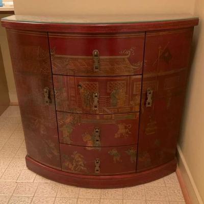 Asian Painted Cabinet