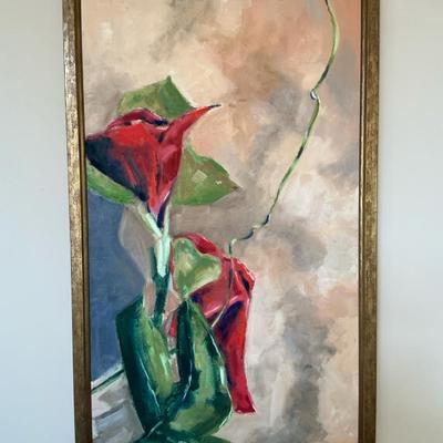 Still Life Lily Painting (38 x 22)