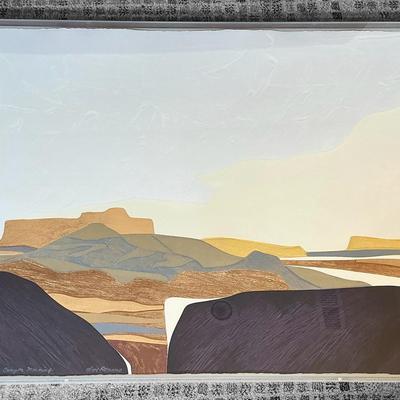 Clare Romano “Canyon Morning” Signed & Numbered Collagraph (30.5 x 23.5)