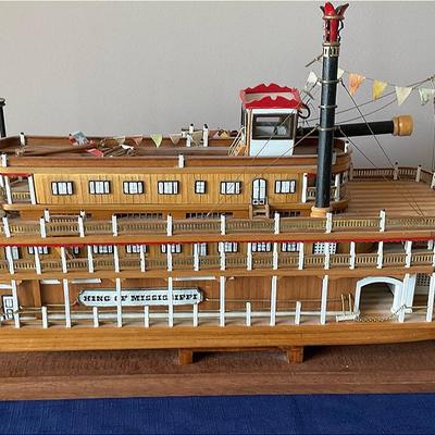 King Of Mississippi Wooden Steamboat On Stand
