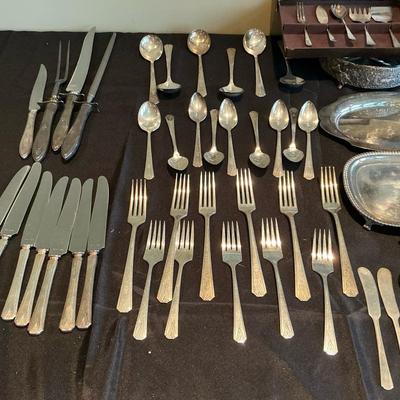 Silver Plate Flatware And Extras 
