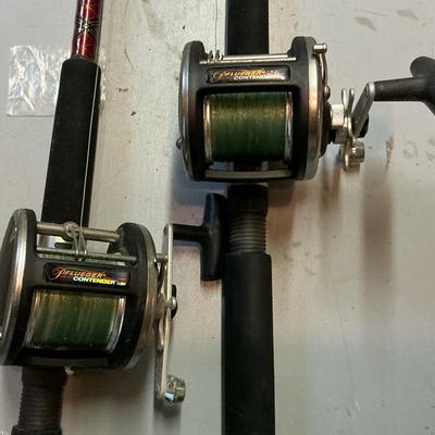 2 Pflueger Contendor G50 Reels on Contendor Rods