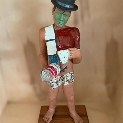 Tim Taunton Man of Art Ceramic Sculpture (33.5 Inches) 