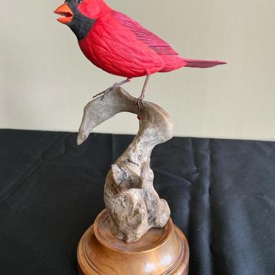 Cardinal On Driftwood By Fred E. Boss 