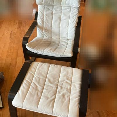 IKEA Poang Chair And Ottoman