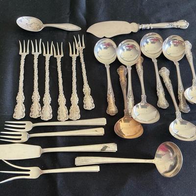 Small Demitasse Sterling Silver Flatware Pieces & More 