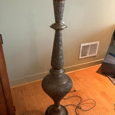 Unique Brass Filigree Floor Lamp (Needs Rewiring)