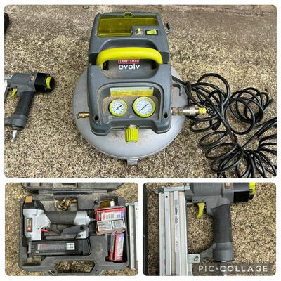 Craftsman Evolv 3 Gallon Air Compressor & 2 Pneumatic Nail Guns