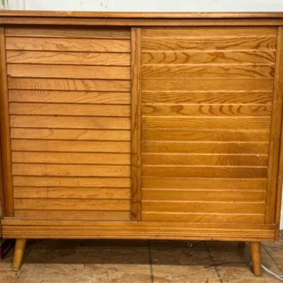 MCM Natural Wood Storage Cabinet