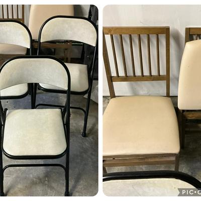5 Vintage Folding Chairs incl. Samsonite