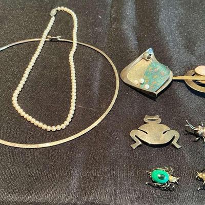 Sterling Silver Brooch Lot 