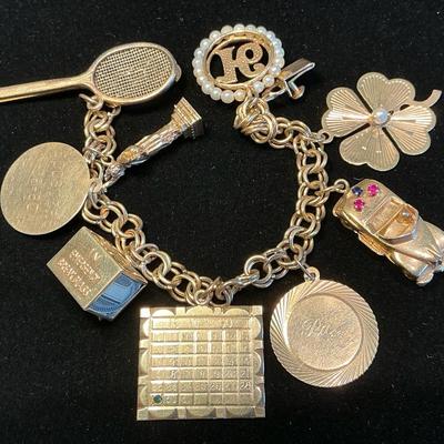 14k Gold Charm Bracelet (45.70 Grams)