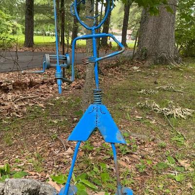 Metal Fisherman Landscape Art
