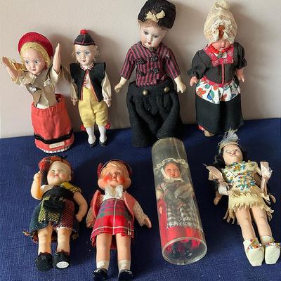 Vintage Assorted International Dolls