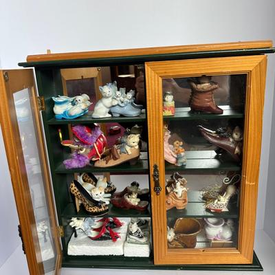 Cats & Dogs in Shoes Figurine Collection and Case