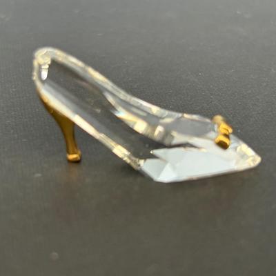 Swarovski Crystal Cinderella Slipper Figurine – Miniature with Gold-Tone Accents