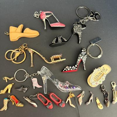 Lot of Miniature High Heel Keychains & Charms – Fashion Shoe Accessories Bundle