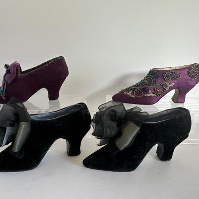 Decorative Victorian-Style Shoe Figurines – Set of 4
