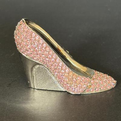 Estée Lauder Limited Edition High Heel Lip Gloss Compact – Pink Rhinestone Shoe 
