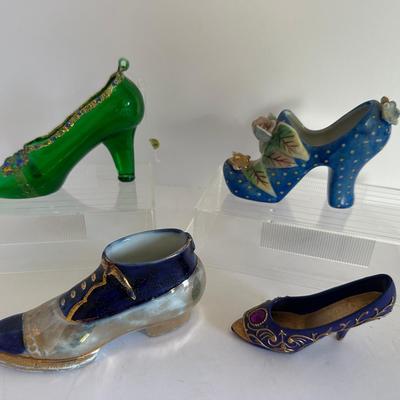 Unique Collectible Miniature Shoe Figurines – Set of 4